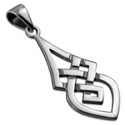 Small Celtic Knot Plain Solid Silver Pendant, pn576